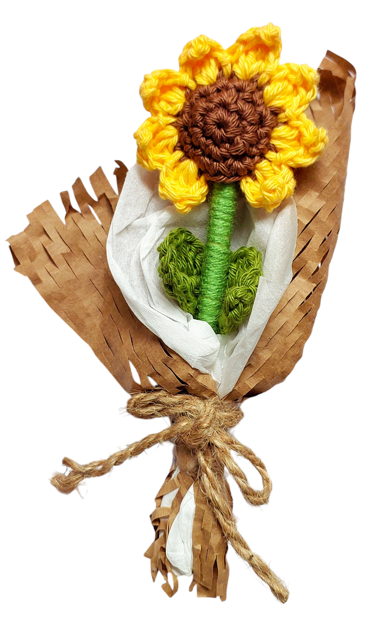 Mini Crochet Sunflower Flower Bouquet